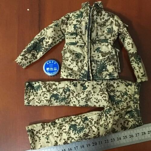 1/6 Scale Soldier Uniform Set Trend Camouflage Jacket Pants Toy Body 12' Removable Doll Model Soldier Collection Accessory Model