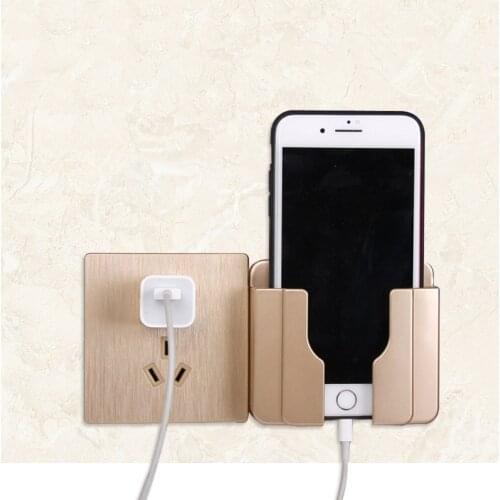 1 Pcs Phone Wall Holder Smartphone Hanging Wall Storage Rack Mounted Mobile Phone Wall Holder Charging Holder Remote Control NEW