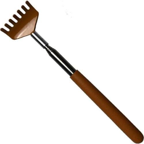 1pcs 20-68cm Adjustable Steel Back Scratcher Telescopic Stick Back Massager For Elders Tickle Itch Massage Anti Claw V7N0