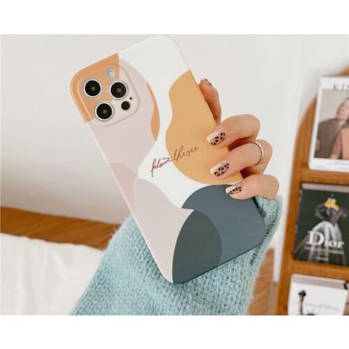 11 case for iphone 12 12Pro Max morandi abstract oil painting cases for iphone 11 Pro XR X XS Max 12mini 7 8 Plus silicone cover