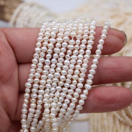 2-3/3-4mm Mini Small Pearl Beads Irregular Baroque Pearls 100% Real Natural Freshwater Pearl Beads Wholesale DIY Jewelry 36cm