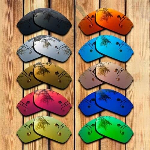 2 Pairs 100% Precisely Cut Polarized Replacement Lenses for Flak Jacket Sunglass - Many Colors