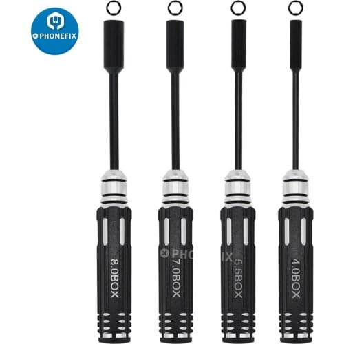 4 In 1 Hex Nut Drivers Hexagon Head Socket 4.0/5.5/7.0/8.0mm Screwdrivers Tools Set Kits For RC FPV Helicopter Car Boat Repair