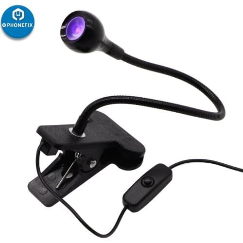 5V USB Ultra Violet Light Lamp UV GEL Curing Lamps for Refurbish LCD Screen Circuit Board Repair Green Oil Curing Purple Light