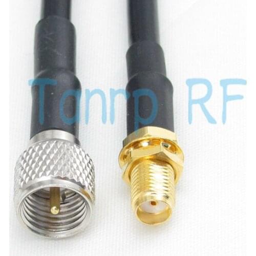 Free shipping! RG58 cable extension cable 50CM RF Pigtail coaxial jumper MINI UHF male plug to SMA female jack 20INCH