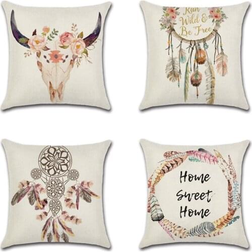 Dream catcher feather indian style Cushion Cover Decoration Home house sofa chair seat pillow case kids gift friend decor room