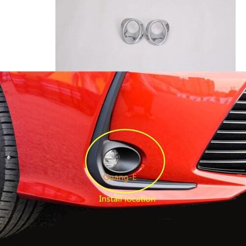 For Toyota Corolla Altis 2019-2020 Car Styling Front Fog Light Lamp Frame Stick ABS Chrome Cover Trim Hood Panel Frame 2pcs