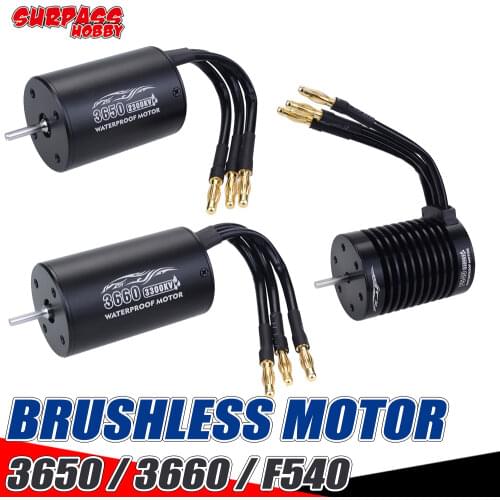 SURPASS HOBBY 3650 3660 F540 Brushless Motor Rc Motor 2s 3s 3.175mm Shaft 60a Esc for 1/10 RC Car ARRMA Traxxas LOSI Hobao HSP