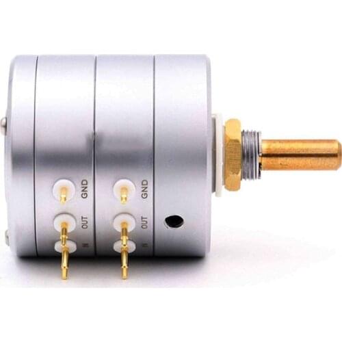 EIZZ 24-Step Mono Attenuator Volume Potentiometer 100K M24T-BH100K-700 65db for Audio DIY Vintage Tube Amplifier