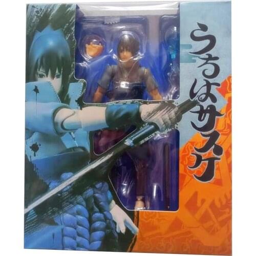 Shf Uchiha Sasuke Action Figurine Toys For Children Anime Naruto Shippuuden Colletible Sasuke Ninja Model Face-changing Doll Toy