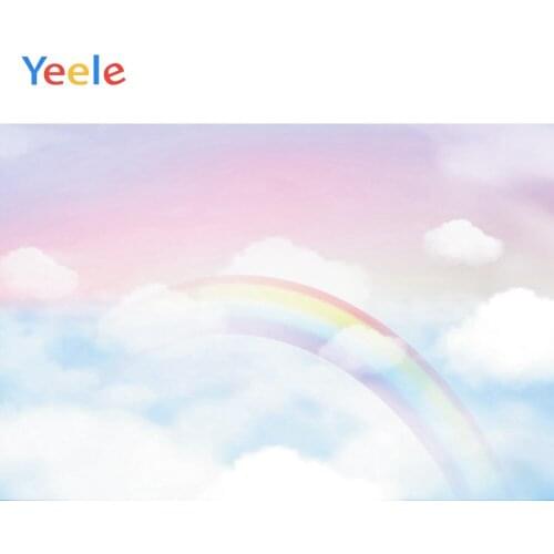 Yeele Sky Scenery Photography Backdrops Rainbow Dream Photographic Studio Photo Baby Shower Background Birthday Decorations Prop
