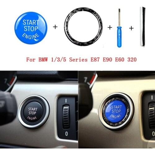 Car Engine Start Stop Button Decoration Ring Trim Automobiles Auto Accessorie Styling for BMW 1/3/5 Series E87 E90 E60 320
