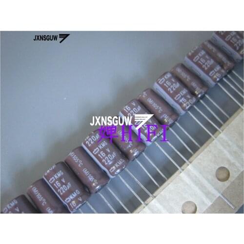 20PCS NIPPON KMG 16V220UF 6.3X11MM NCC long life electrolytic capacitor 220UF/16V CHEMI-CON 105 degrees 220uF 16V