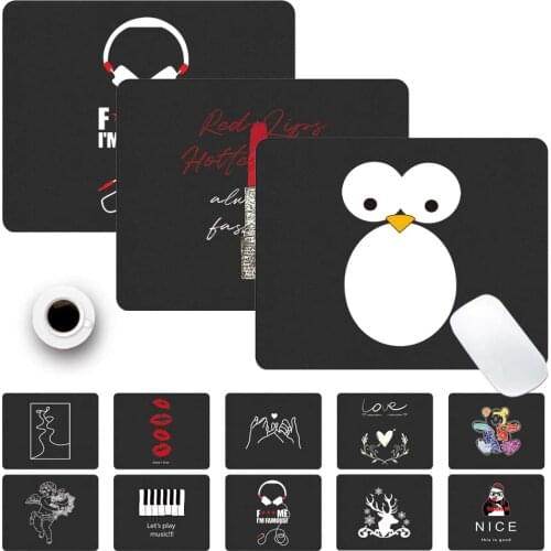 Easy To Clean And Small Space Occupied Mouse Pad Anti-slip Waterproof PU Leather Durable Mouse-pad Simple Pattern Game Mouse Mat