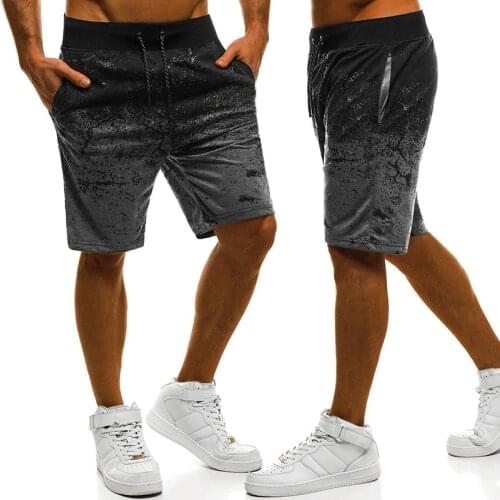 Summer New Style Mens Fashion Sports Shorts Slim Pocket Drawstring Printing Breathable Short Beach Pants Casual All-match Pant