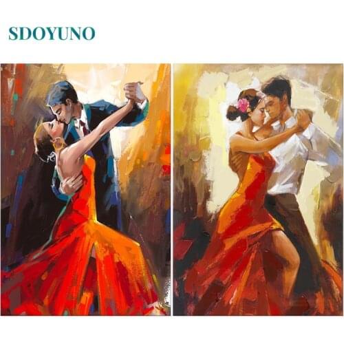 SDOYUNO 60x75cm Paint By Numbers Kits Frameless DIY Dancer Oil Painting By Numbers On Canvas Figure Hand Painting Home Number