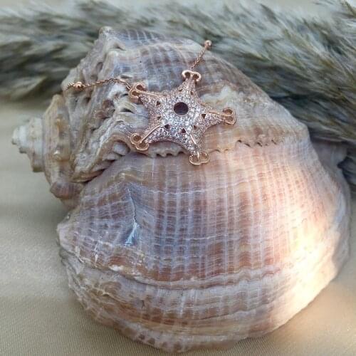 NEW Trendy 925 Silver Necklace Turkish Jewelry Birthday Gift Star Fashion Necklace For Women Minimalist Style Luxury Designer