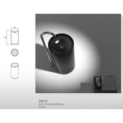 Resin Acryli Bathroom Pedestal Wash Basin Freestanding Solid Surface Matt Sink Cloakroom Vanity Colored Wash Sink RS38235-430