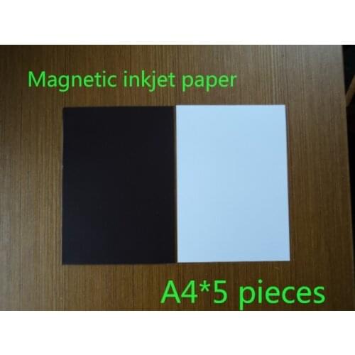 A4 size 5 pieces sample Inkjet Print Magnetic inkjet Paper Matte/Glossy surface avaiable
