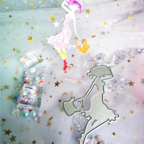 Shopping Girl metal Cutting Dies For DIY Scrapbooking album Card Making Cut Die Crafts Embossing Decorative