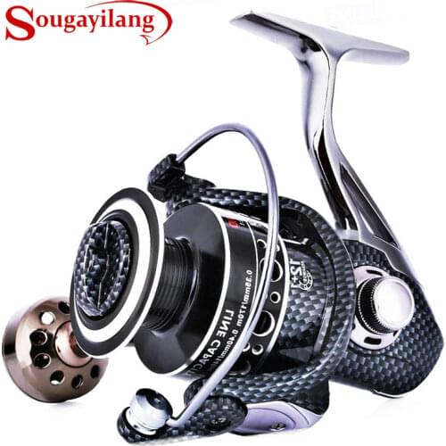 Sougayilang Full Metal Spinning Fishing Reel 10+1BB Saltwater Freshwater Travel Portable Fishing Wheel Fishing TackleTools Pesca