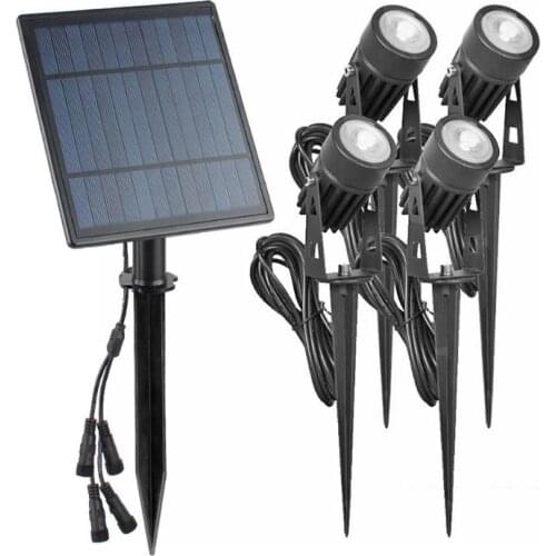 VKTECH Solar Garden Lawn Led Lamp Landscape Spike Spot Lights 3W /4W Path Bulb Outdoor IP65 Waterproof Lighting for Garden Yard