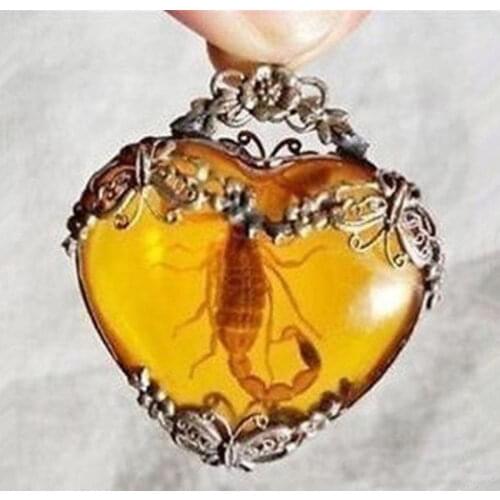 Tibet silver real Scorpion necklace Pendant