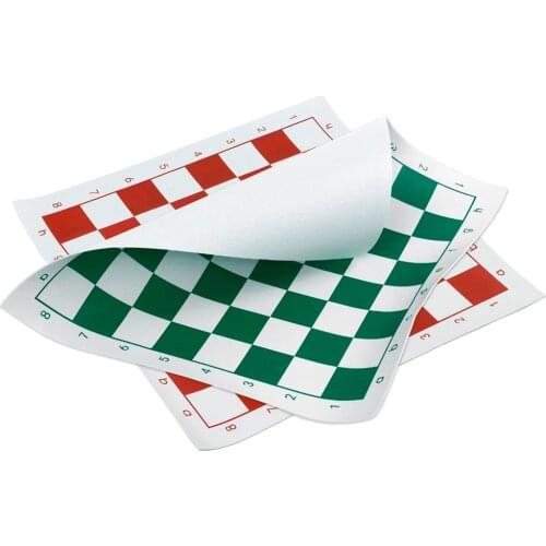 34.5x34.5cm/42x42cm PVC Leather Tournament Chess Board For Childrens Educational Games Entertainment Board Games Green Brown