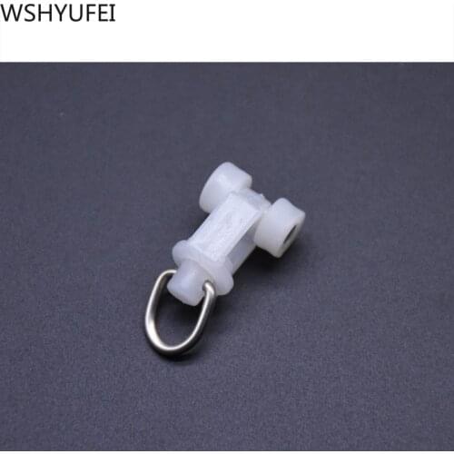 WSHYUFEI 20 pcs /lot Curtain track accessories roller vintage straight rail curved rail guide hook ring slide rail pulley buckle