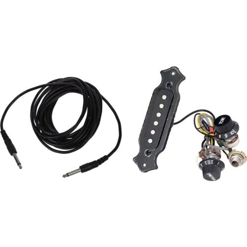 1 Pcs 5M Cable Cord Jack for Guitar Electric Guitar & 1 Set MI0301 Prewired Guitar Sound Hole Pickup Wiring Harness