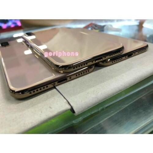 2020 Perfect Quality 24k Mirror Gold Chassis Rear Door for phone X for phone XS gold style Battery Door Housing Middle Frame