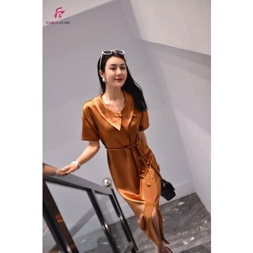 2021 summer fashion sexy dress caramel solid color dress women