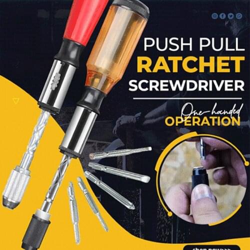 260 mm Push-In Ratchet Screwdriver Labor-Saving Multi-Function Slotted Phillips Screwdriver Bit For Home Machinery Car