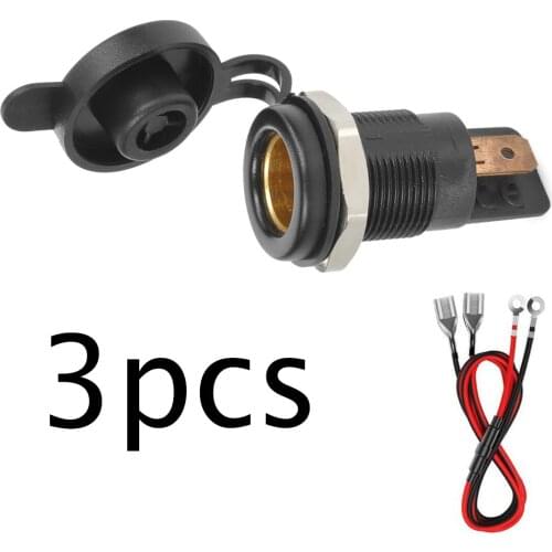 3pcs Powerlet Socket Adapter for Hella Din BMW Powerlet Plug Converter Adapter 12V Socket Motercycle with 60cm Cable 10A Fuse