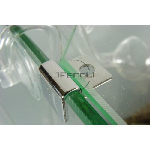 JFENGLI 4pcs Glass Stainless Steel Brackets for Aquarium Tank Glass Cover Clip Support Holder