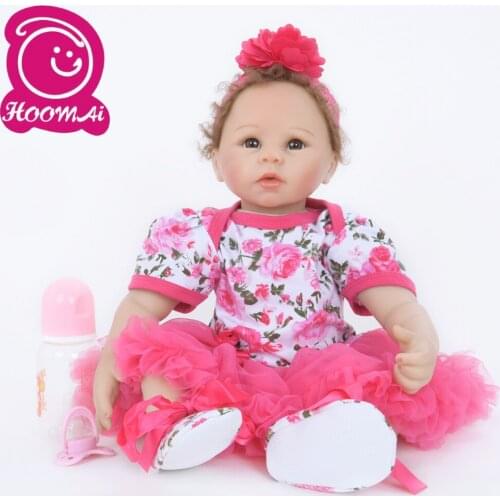 45CM Exclusive Bebe Reborn Doll Soft Silicone Cotton Body 18 Inch Lifelike Realistic Baby Toy Cute Doll For Kids Christmas Gifts