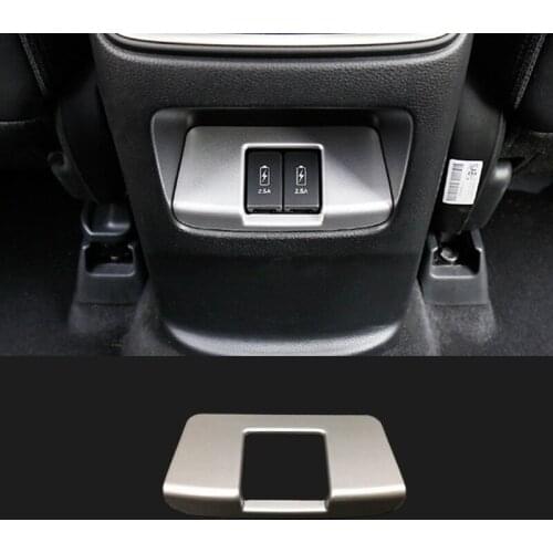 ABS Matte For Honda CR-V CRV 2017 Car Rear Charging interface panel Decorative sticker Cover Trim Car styling accessories 1pcs