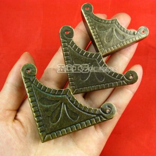 12pc Multi Size Antique Bronze Corner For Jewelry Luggage Decor Box Wooden Case Furniture Feet Leg Iron Metal Protectors Corners