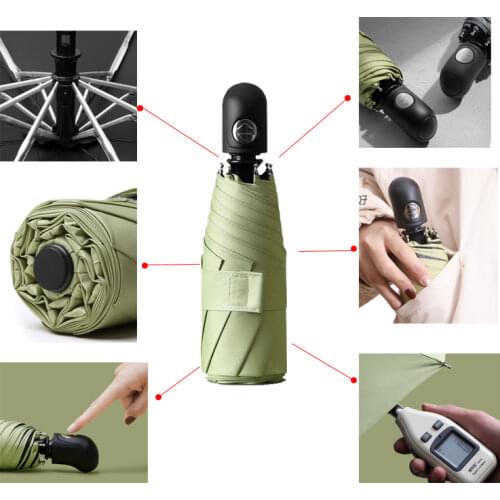 Automatic Vinyl Anti UV Umbrella Mini Pocket Womens Umbrella Male Man Ultralight Rain Sun Umbrella Girls Umbrella Parasol