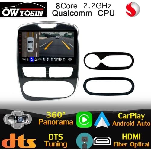 10.1" IPS Qualcomm CPU Android Car Multimedia Player For Renault Clio 4 2012-2016 CarPlay Auto 360 Panoramic DSP Stereo HDMI DTS