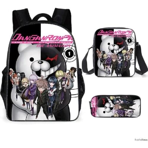 16 inch Danganronpa Children School Bags Orthopedic Backpack Kids Boys Girls Mochila Infantil Cartoon Bags