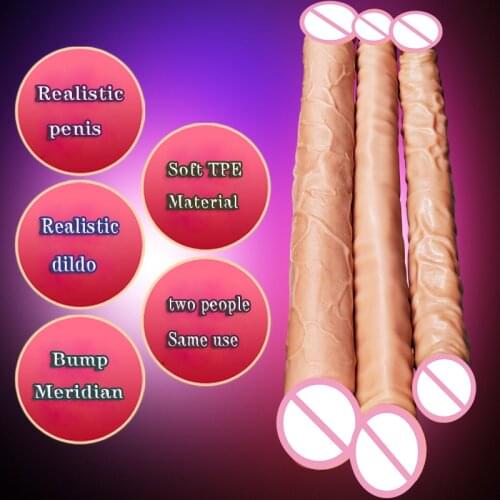 Long Big Double Head Penis Dildo Soft liquid Silicone Huge Dick Dildos Gay Female Vagina Anal Double Masturbation Erotic Sex Toy