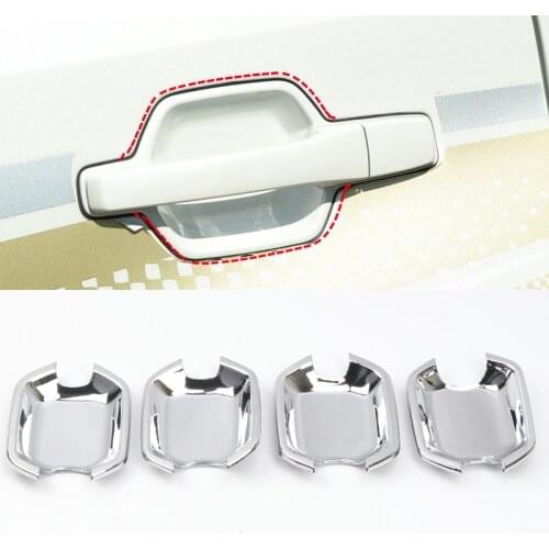 For Mitsubishi Pajero Shogun V80 2007-2019 Accessories ABS Exterior Car Door Handle Bowls Panel Cover Trim Car Styling