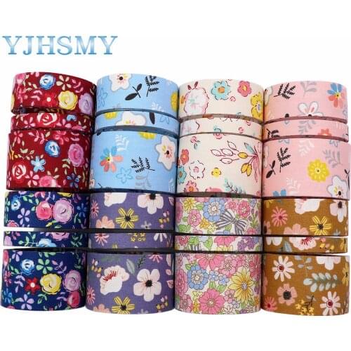 Double-Sided Spring Flowers Cloth Ribbons 5 Yards M-21510-653 DIY Crafts Hairclip Apparel Accessories and Sewing Decorations