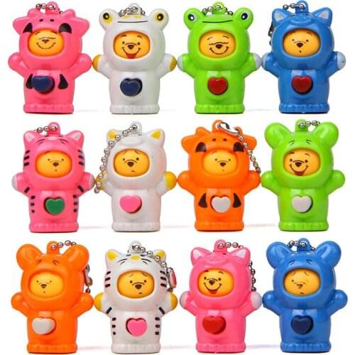 1pcs 4cm Bear Change Face Action Figure Toy Animal Bear Model Doll Funny Toy Birthday Gift For Children Kids Backpack Key Chain