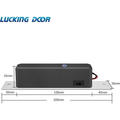 LUCKING DOOR Electric Drop Bolt Door Lock DC 12V Magnetic Induction Auto Deadbolt for Security Access Control System
