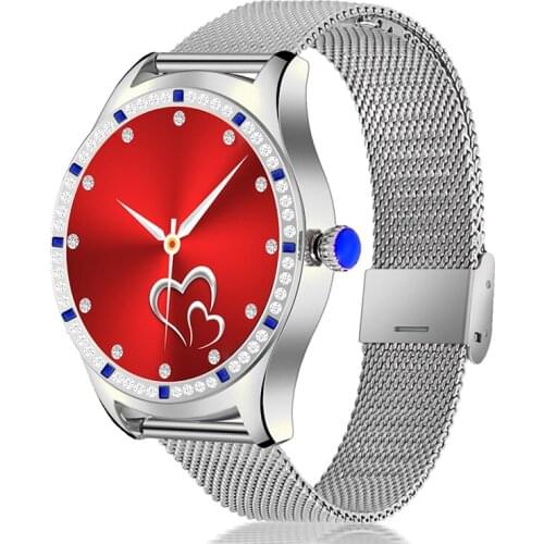 Hot-selling Women Smart watch Bluetooth Call heart rate blood pressure female physiological Connect TWS headset music wristband