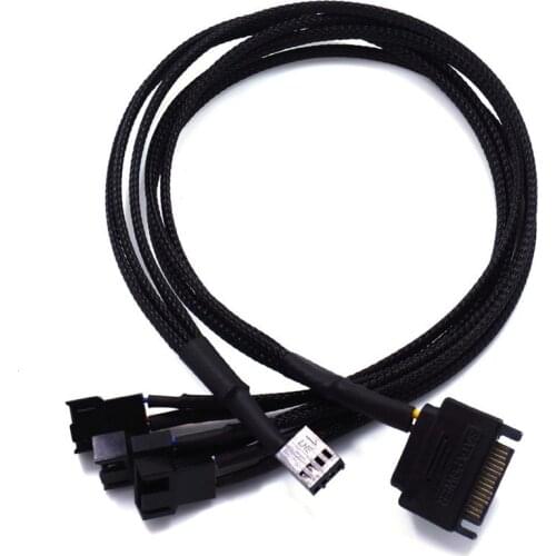 Computer Fan PWM Temperature Control Speed Regulation SATA Line 1 Minute 3SATA To 4pin Line 1 Drag 3SATA Line Package Net