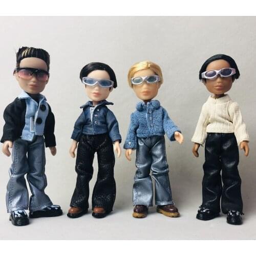 4 Pieces Original Mini 12cm Male Doll With Clothes Glasses Boy Handsome Small Cute Boyfriend Dolls