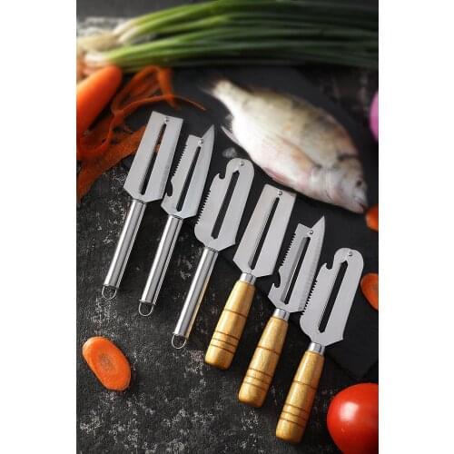 Melon planer kitchen multifunctional lettuce peeler sharp household wooden handle stainless steel Peelers & Zesters